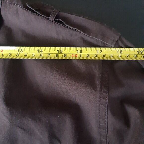 Perry Ellis SZ M Chocolate Brown 100% Cotton Men's LS Cargo Shirt - Picture 12 of 15